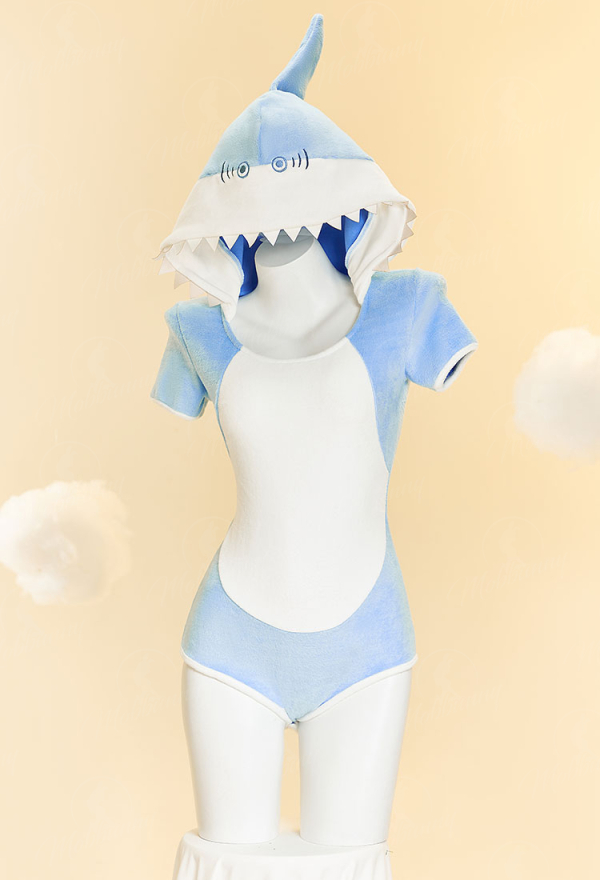 シャーク 可愛い ホームウェア 下着 水色